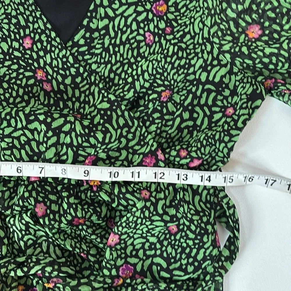 Vero Moda Floral Midi Dress Women's Size Small Belted Ruched Femme Bohemian - Picture 9 of 10